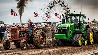Brand New John Deere and Old Farmall Face Off in Mud Competition — Who Took It?