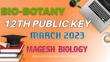 12 BIO BOTANY PUBLIC ANSWER KEY 2023