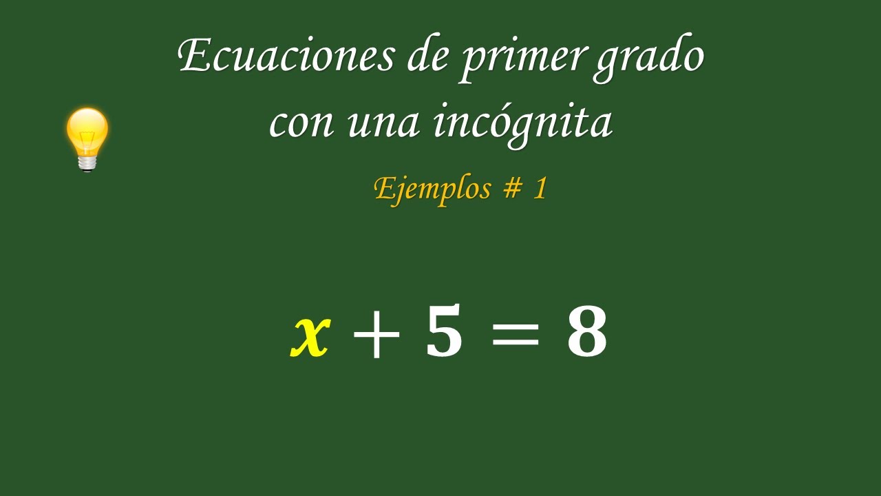 2. Álgebra. ECUACIONES. Cómo resolver ecuaciones de primer grado con una incógnita. Ejemplo 1 2. Álgebra. ECUACIONES. Cómo resolver ecuaciones de primer grado con una incógnita. Ejemplo 1