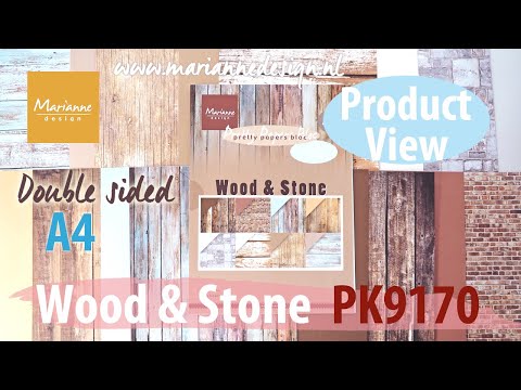 Paper Pad | Flip trough PK9170 Wood &amp; Stone Double-sided A4 | Product by MarianneDesign