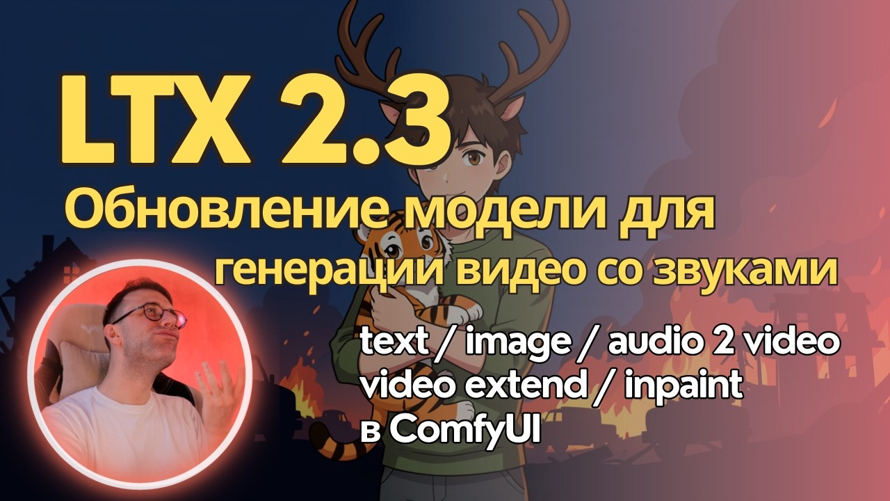 LTX 2.3 - обзор модели для локальной генерации видео со звуком + воркфлоу 5 в 1 для ComfyUI