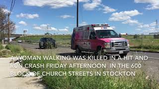 Woman killed after hit and run crash in Stockton