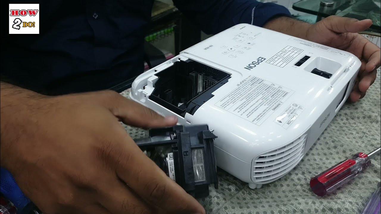 How to Replace Projector Lamp EpsonEB X06 YouTube