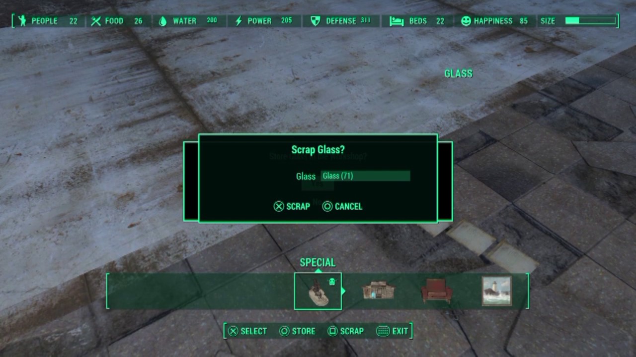 fallout 4 glich Ubegrænset bygge matrialer ps4