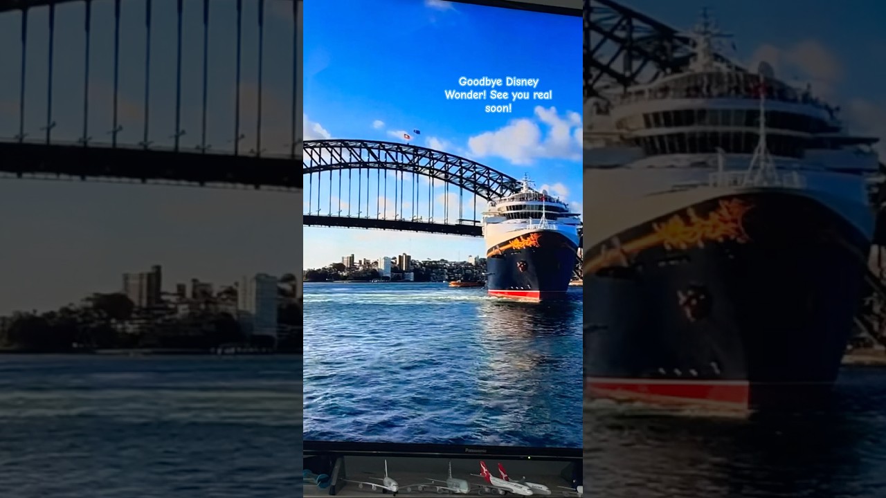 3 seasons of Disney Wonder has left Sydney it’s not goodbye it’s see you real soon #disneywonder