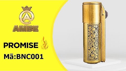 Bật lửa xăng đá lửa cong độc đáo đồng khối Promise BNC001