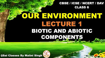 Class 6 Science | Our Environment | Biotic and Abiotic Components | Science chapter 1| Lecture 1