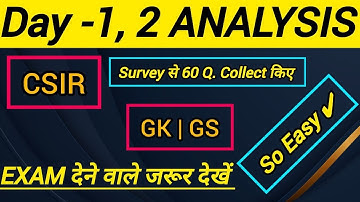 CSIR SO ASO Exam Analysis 2024 | CSIR 2024 Paper Analysis | CSIR 2024 Gk Gs Questions |