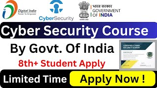 Cyber Security Course | Cyber Security Training for Beginners | Cyber Security Course by Govt.