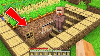 Why Villager Build this SECRET UNDERGROUND BASE In My Minecraft Village ??? Base Under Village !!!