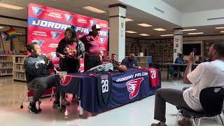 Watch as Xavier Perkins of Jordan High School commits to Virginia Tech