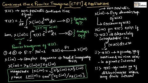 Introduction to Continuous Time Fourier Transform (CTFT) In signals and system || EC Academy