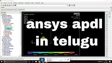 ansys apdl truss in telugu