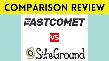 👉FastComet vs SiteGround Web Hosting Comparison ✅ Review