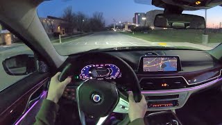 2020 BMW Alpina B7 - POV Night Drive (Binaural Audio)