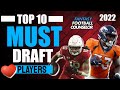 Top 10 Fantasy Football Must Have Players 2022