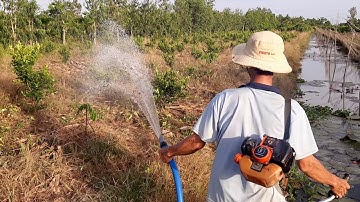 Độc đáo chế máy Cắt Cỏ làm máy Tưới Vườn | Tân Phạm Vê Lóc
