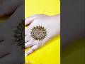 Beautiful sunflower mandala mehndi design #mehndi #henna #mehndidesign #shorts #trending