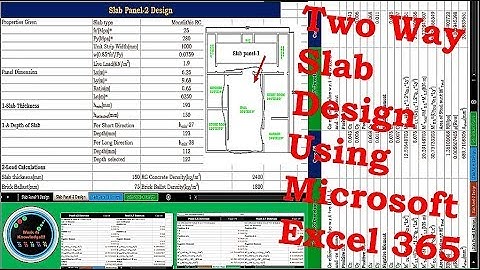| How to  Design A Building Slab Panel according to ACI Using  Microsoft Excel 365|