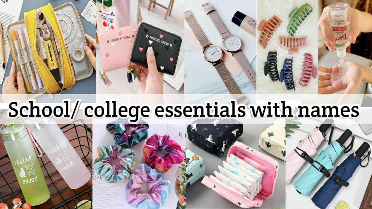 School/ college essential for girls with names • Emergency kit for girls •Office essential for women