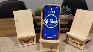 Pallet wood Phone Holder//Scrap wood Project with OPTIONAL laser engraving