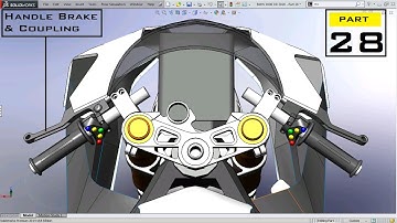 3D Modeling BMW S1000 RR 2020 using Solidworks - Part 28 - Handle brake & coupling