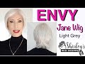 Envy jane wig review  light grey  shag style with handtied cap