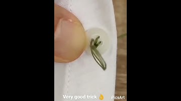 DIY Button Flower Stitching Design🌹😍#shorts