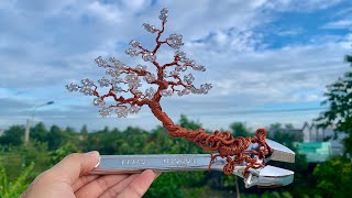 [Bonsai Handmade]How To Make Mini Bonsai Tree Wire On The Wrench