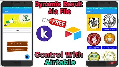 Dynamic Result App Free AIA File Control With Airtable | Result .AIA File Free
