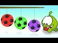 Música com Bolas de Futebol ⚽️ | As Bolas Coloridas | Aprenda Português com Om Nom