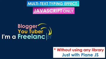 😎Awesome Multi Text Typing Animation with HTML,CSS and JS | Without using libraries.