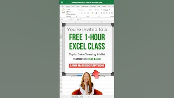The Best FREE Excel Class for Visual Learners!! 🎊 #excel