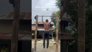 Making pull-up bar at home #ironbars  #bamboobar #highlights #shorts #fitness #pullups