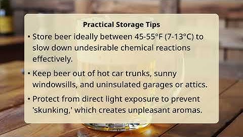Do Temperature Changes Affect Unopened Beer Quality?