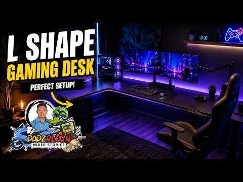 Gaming desk Computer L shape