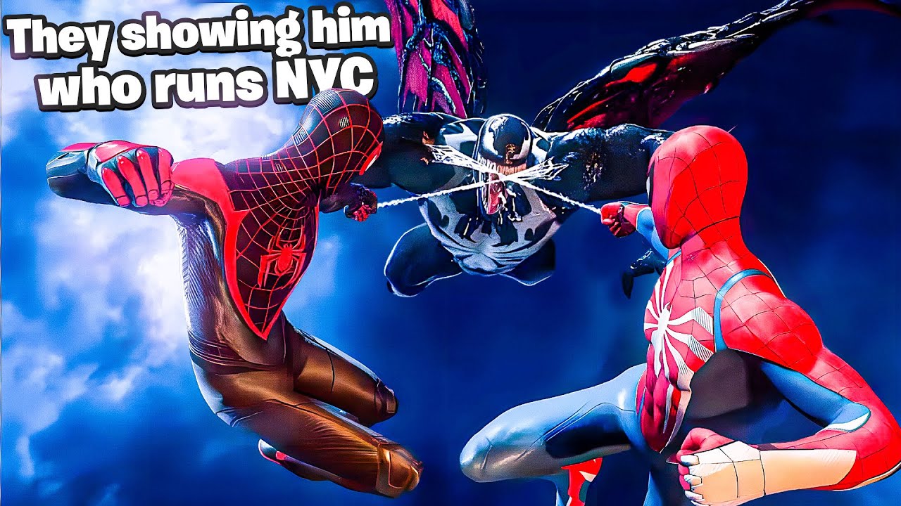 When SPIDER-MAN and MILES MORALES jumped VENOM all across NEW YORK