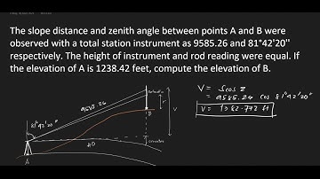 Trigonometric Leveling - Example