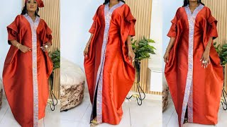 How To Cut and Sew This Trendy Stylish Agbada Kaftan/Kimono Dress.