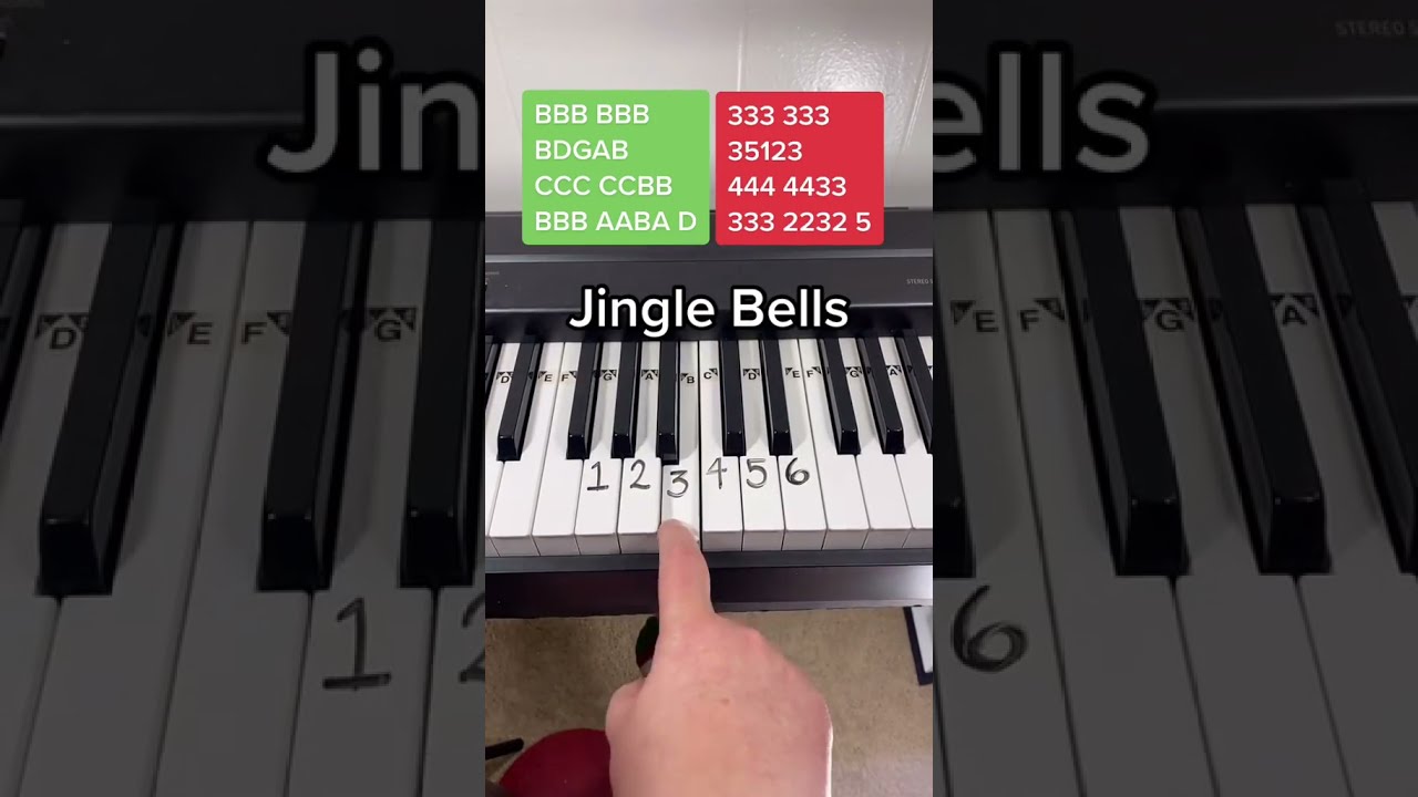 Easiest Jingle Bells Piano Tutorial Shorts