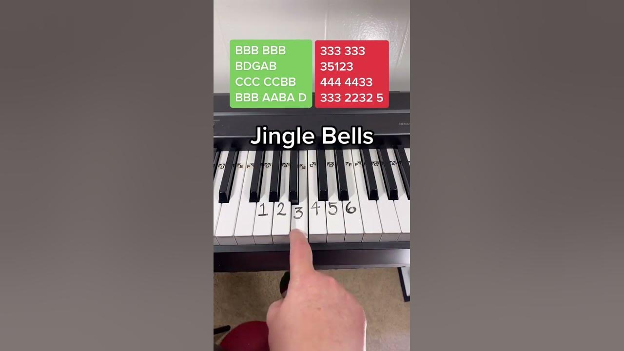 Easiest Jingle Bells Piano Tutorial 🎅🏼🎄 #shorts #piano