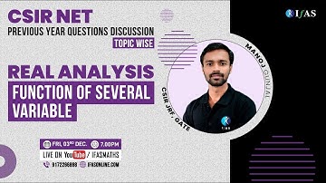 CSIR NET Mathematics Real Analysis Previous Year Question Papers Solution L-7