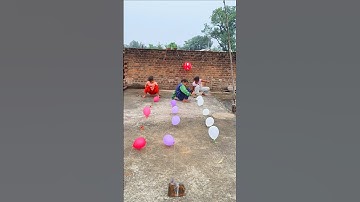 Balloon Compilation Video 🎈 Funny Baby Pop Balloons | Learn Colors With Balloon #shorts Balloon Game