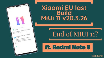 [ROM][MIUI 11] Xiaomi EU last Build v20.3.26 | End of MIUI 11?? | ft. Redmi Note 8🔥🔥