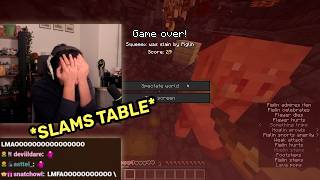 HE CAN'T STOP DYING (Hardcore Minecraft Dying Compilation)
