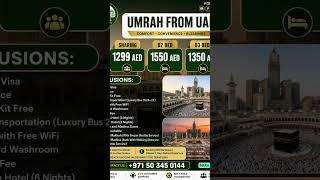 🤲 Embark on a blessed journey to Makkah and Madinah with our affordable Umrah packages from the UAE.