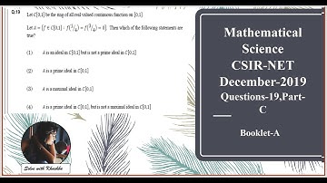 CSIR NET Dec 2019 Question 19 | Part C | Booklet Code A | Abstract Algebra