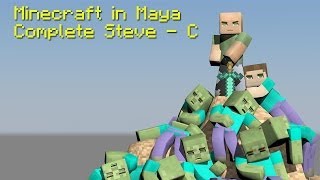 Minecraft in Maya 3D Animation Tutorial - Final Steps   Wire Guides
