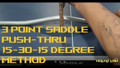 Conduit Bending: 15-30-15 Degrees - 3 Point Saddle Push-Thru Method