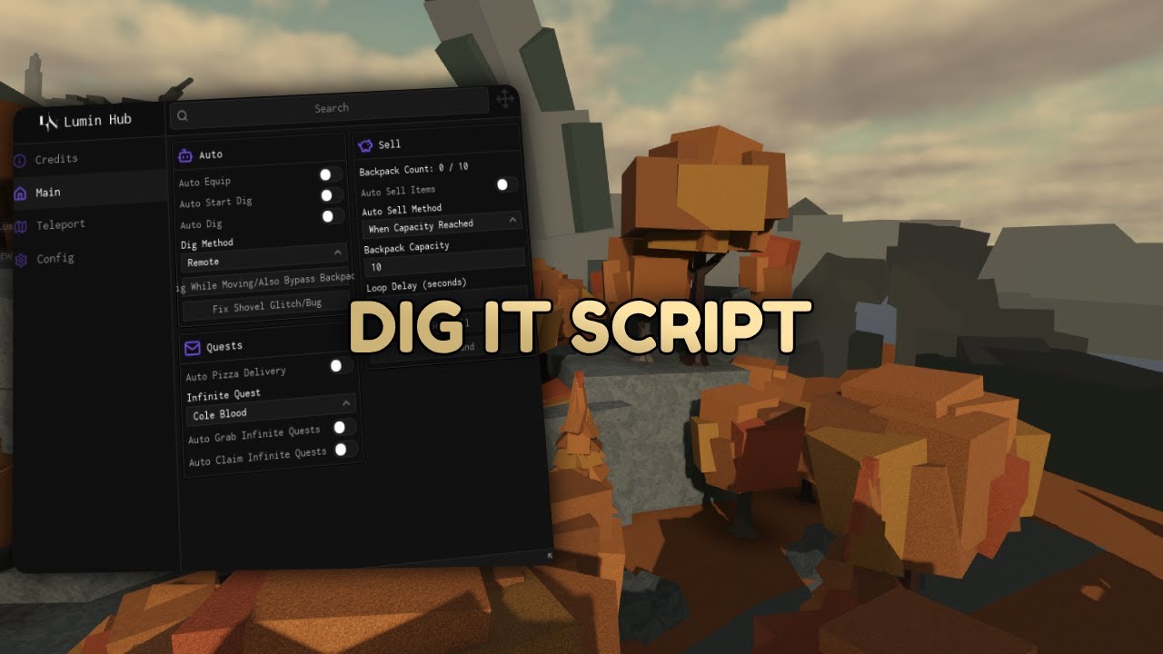*NEW* OP DIG Script | Instant Auto Dig, Auto Sell, Auto Quest,Teleports ...